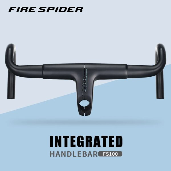 FIRE SPIDER FS100 manillar de bicicleta de carbono OD2 bicicletas de carretera manillar de carretera de carbono manillar de carbono integrado con vástago 31,8mm