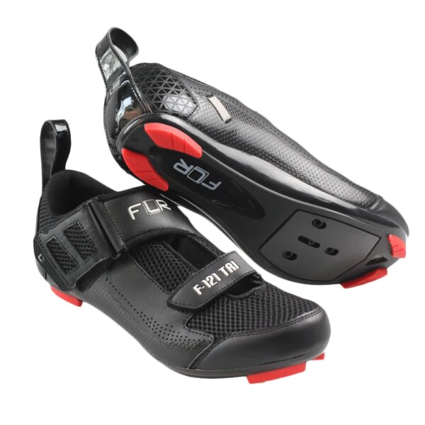 FLR F-121 zapatos con bloqueo para triatlón, zapatos para montar en bicicleta de montaña y carretera, zapatos antideslizantes transpirables, equipo de ciclismo