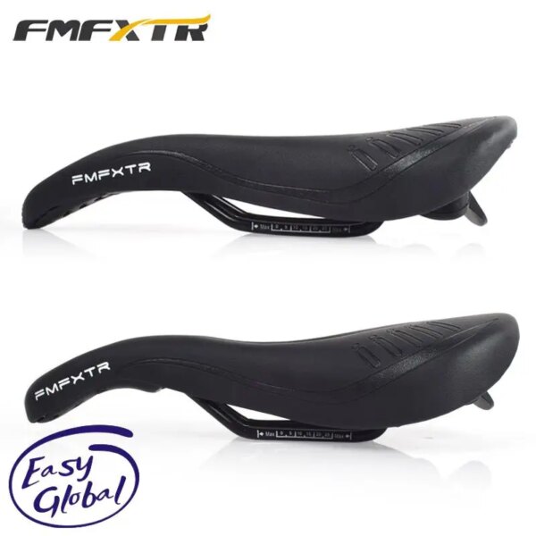 FMFXTR Sillín de Bicicleta Asiento de montaña Transpirable Cojín de Bicicleta de Cuero PU Relleno de Esponja Cómodos Accesorios de Ciclismo