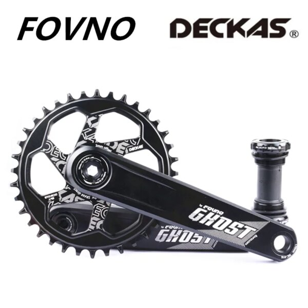 FOVNO MC-016 juego de bielas para bicicleta de montaña soporte inferior para manivela de bicicleta MTB 170mm 175mm con plato de corona Deckas