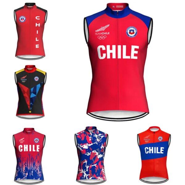 Chaleco de moda Chile Jersey Pro Ciclismo Ciclismo Sleevele bicicleta camiseta roja Motocros Downhill verano Top ropa deportiva