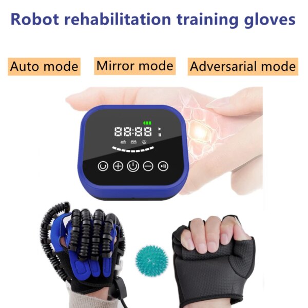 Equipo de recuperación de ejercicios para dedos y manos, guantes de entrenador de rehabilitación de fisioterapia, guantes masajeadores, productos de ortesis para máquinas