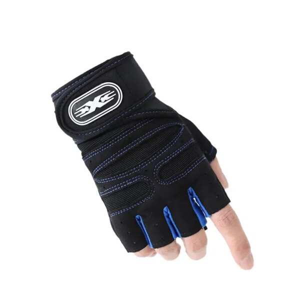 Guantes de Fitness para hombre y mujer, medio dedo, deportes, ciclismo táctico, dedo con fugas, medio senderismo al aire libre, muñeca larga antideslizante