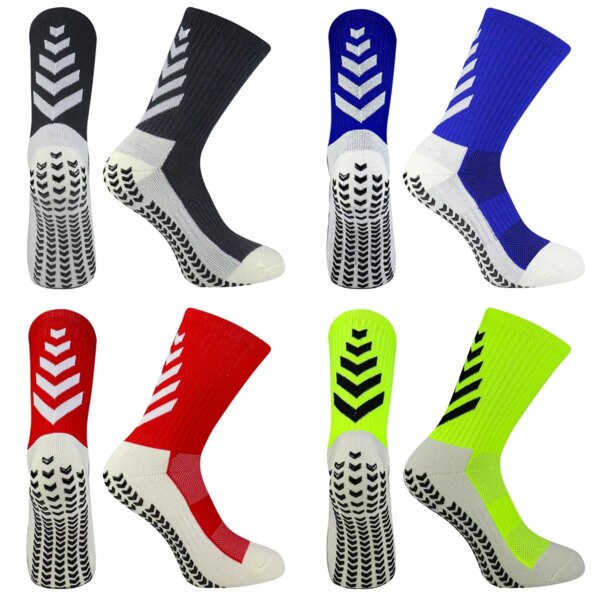 Calcetines de fútbol para hombre, calcetines deportivos antideslizantes, acolchados, transpirables para correr, Yoga, baloncesto, deportes de senderismo, calcetines con agarre