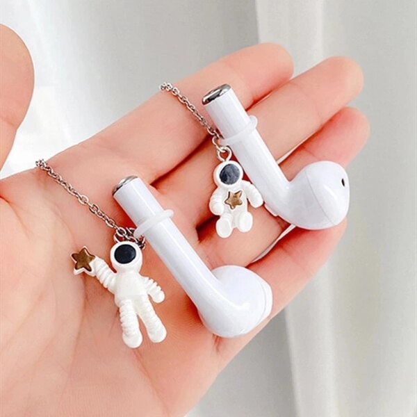 Para Airpods cadenas antipérdida soporte para auriculares Clip creativo astronauta cadenas cordón para AirPods 1 2 3 Pro auriculares inalámbricos