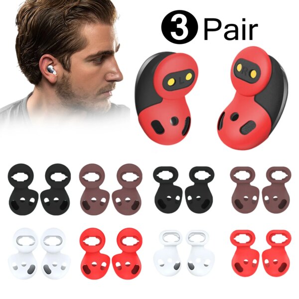 Para Galaxy Buds Live, puntas de funda para oreja, adaptador antideslizante de silicona suave, auriculares de repuesto para Galaxy BudsLive, accesorios