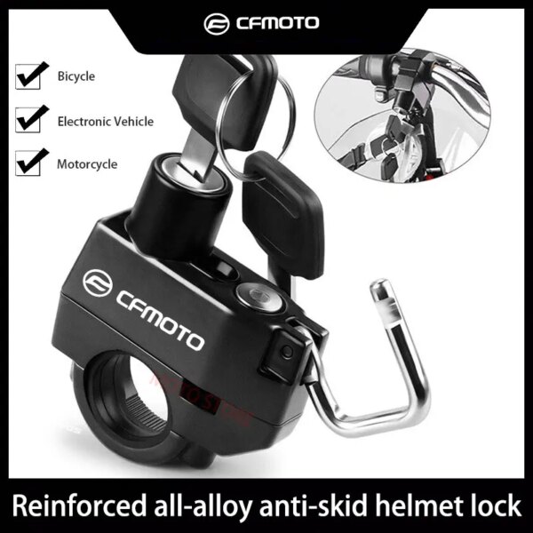 Candado Simple para casco de motocicleta cfmoto, candado para manillar de bicicleta eléctrica, bloqueo antirrobo de seguridad de aleación para Moto, Scooter, bicicleta Acc