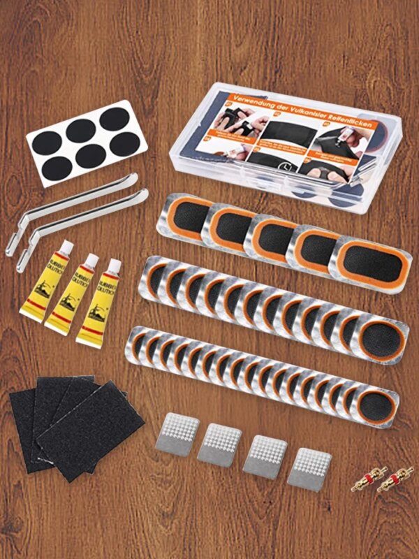 Parche sellador en frío gratis, goma para neumático interior de MTB, adhesivo sin pegamento, parche para neumático de bicicleta, Kit de herramientas sin pegamento, parche Fetal portátil