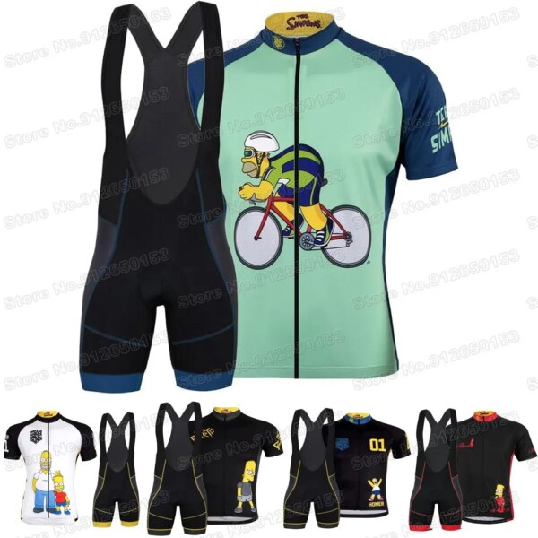 Camiseta de ciclismo con dibujos divertidos de Anime para hombre, ropa de ciclismo Retro de manga corta, camisetas para bicicleta de carretera, Tops para bicicleta de montaña, 2022