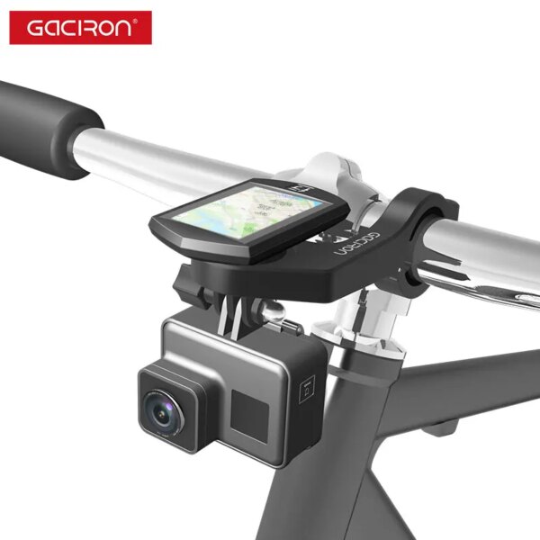 GACIRON-Soporte multifuncional para ordenador de bicicleta, compatible con cámara Gopro y luz Gaciron, soporte para faro ajustable, accesorios para bicicleta