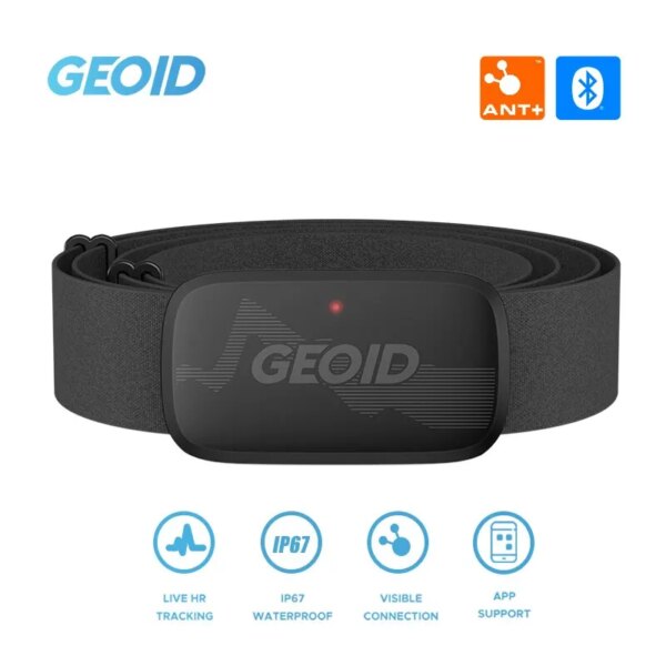 GEOID HS500 Monitor de ritmo cardíaco equipo de Fitness Ant Sensor de ritmo cardíaco Bluetooth con correa para el pecho luz LED de seguimiento