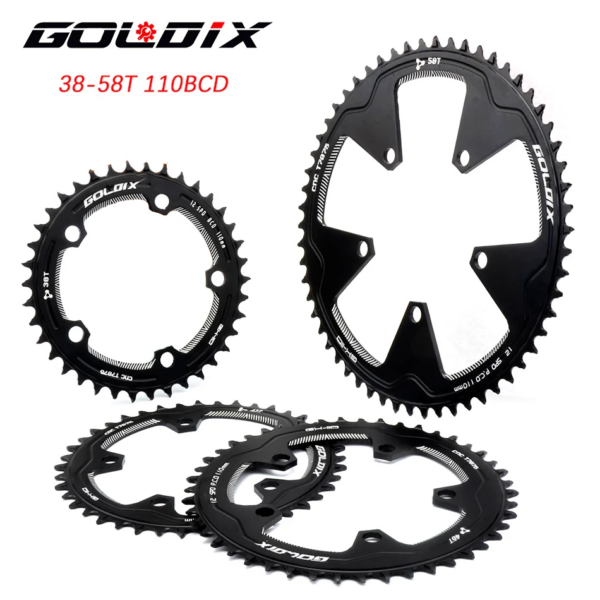 GOLDIX 110-5 BCD 110BCD plato de bicicleta de carretera estrecho ancho 38T-58T rueda dentada de bicicleta Forshimano sram accesorios de manivela de bicicleta