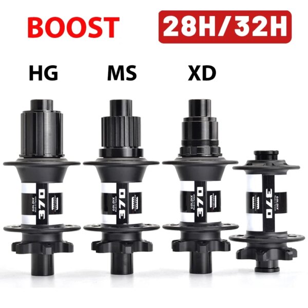 GOLDIX 370 bujes de impulso para bicicleta de montaña, cubo de Mtb de 28/32 agujeros, buje de trinquete de 4 rodamientos 36T, freno de disco, HG XD MS para 8/9/10/11/12 velocidades