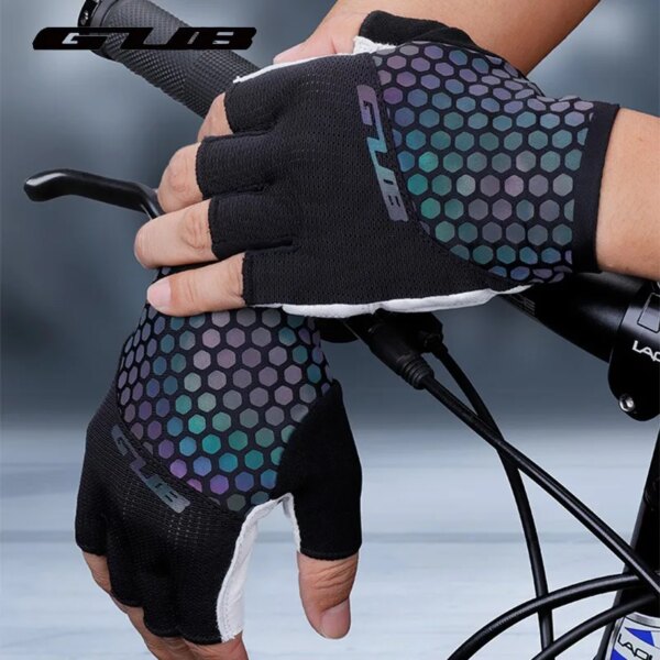 GUB-guantes de medio dedo para ciclismo, resistentes a los golpes, resistentes al desgaste, transpirables, para deportes de bicicleta de montaña y carretera, equipo para bicicleta