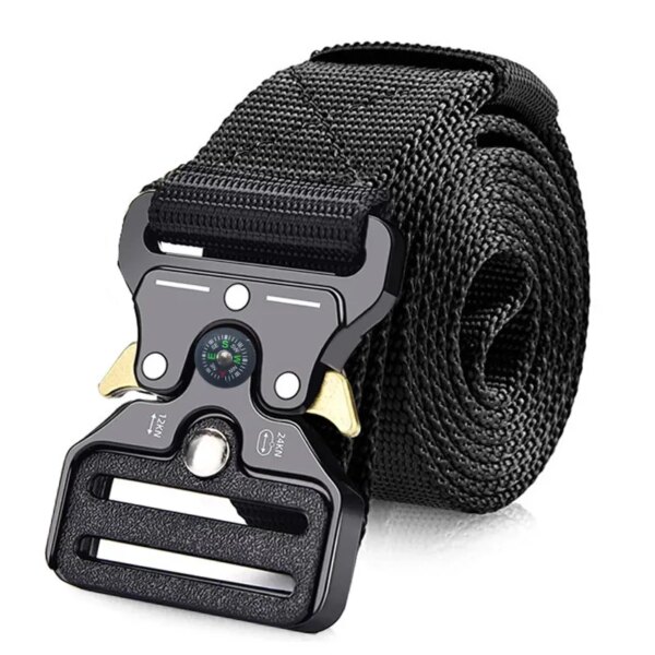 Cinturón táctico genuino de liberación rápida para exteriores, cinturón militar suave de nailon Real, accesorios deportivos, cinturón negro de talla grande para hombres y mujeres