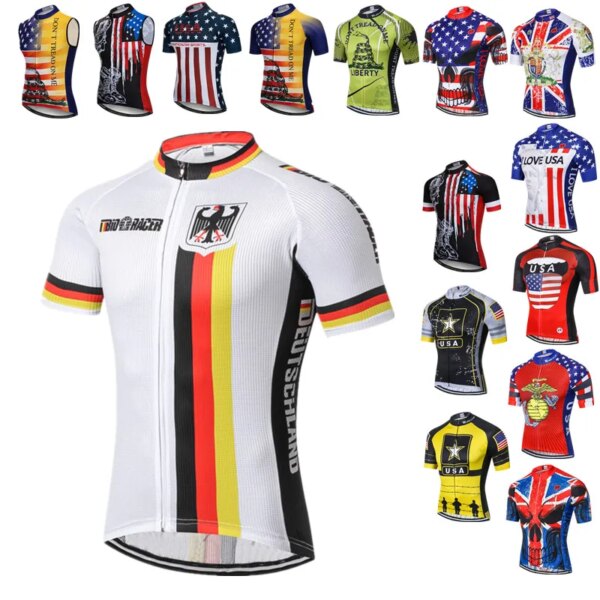 Camiseta de Ciclismo del equipo de Alemania, ropa de Ciclismo de verano para hombre, camiseta transpirable para bicicleta de montaña, camiseta de secado rápido para bicicleta, Maillot Ciclismo