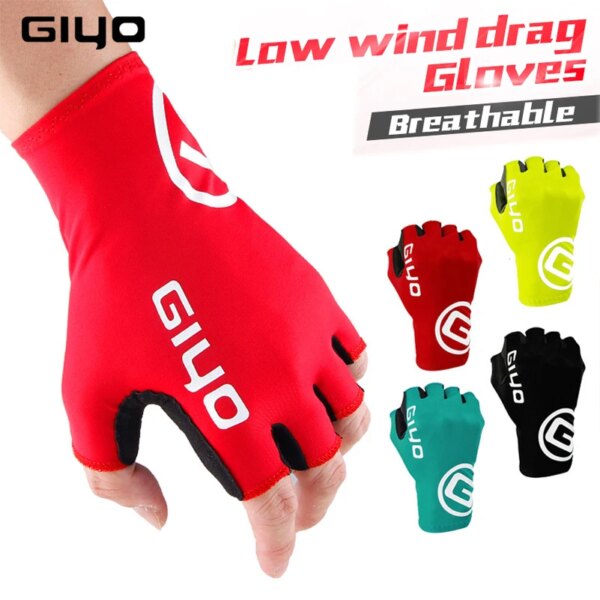 Giyo-Guantes de Ciclismo de medio dedo para hombre y mujer, manoplas deportivas de Gel para bicicleta de carreras, Guantes para bicicleta de carretera, MTB Luva