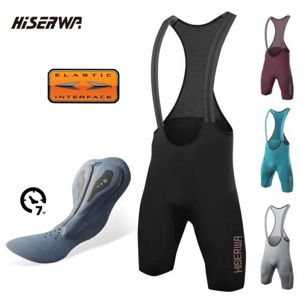 HISERWA pantalones cortos de ciclismo para hombre Bretelle sin costuras 7H 800KM Italia almohadilla de interfaz elástica Pro Team Mtb Road culote de ciclismo para hombre