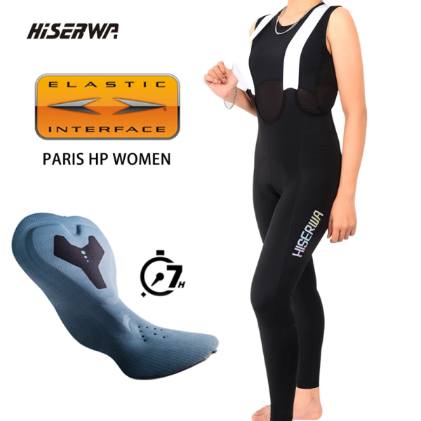 HISERWA-pantalones con tirantes de ciclismo profesional para mujer, pantalones transpirables para ciclismo de montaña, resistentes a la abrasión