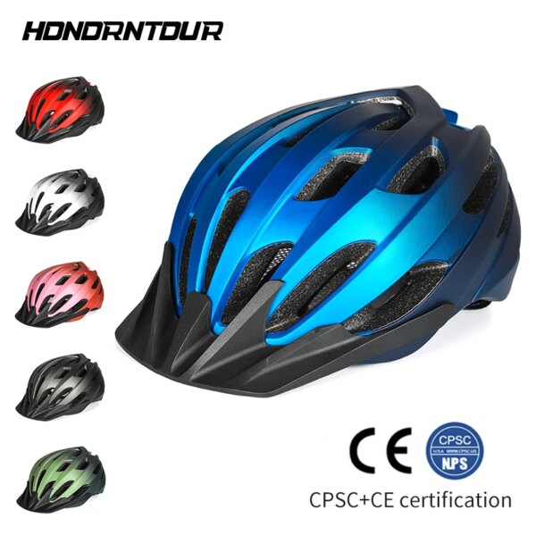 HONORTOUR-casco de ciclismo ultraligero de una pieza para exteriores, casco de bicicleta de montaña, de grado de carreras, con visera solar