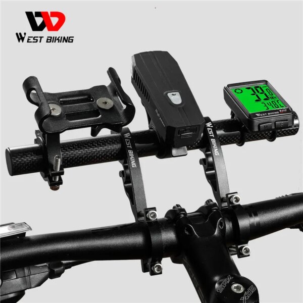 Extensor de manillar, soporte de extensión de manillar de bicicleta doble para sujetar la lámpara para bicicleta eléctrica de motocicleta, velocímetro, soporte para ordenador GPS