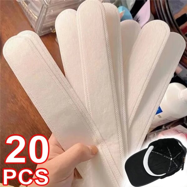 Pegatinas absorbentes de sudor para sombrero, bandas con forro para gorra de verano, banda para el sudor, visera, reductor de tamaño, almohadillas adhesivas con tiras absorbentes de sudor