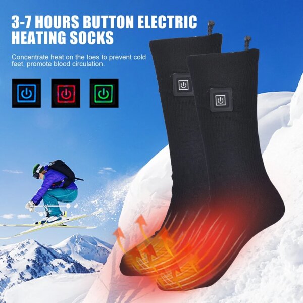 Calcetines térmicos para invierno, calcetines térmicos recargables por USB para motocicleta, botas calentadas para exteriores, calcetines térmicos para esquiar y motos de nieve, nuevos