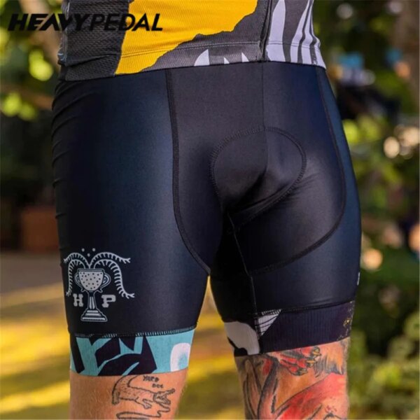 Heavypedal-pantalones cortos de ciclismo para hombre, Bretelle, 6H, 500KM, pantalones cortos con pechera de ciclismo para hombre, pantalones cortos de ciclismo profesionales para mujer