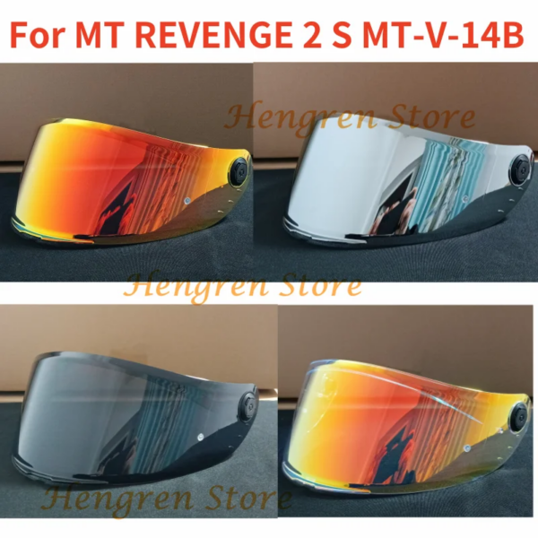 Lente de visera para casco para MT Revenge 2 S MT-V-14B, protector de cristal, visor de parabrisas, espejo de iridio, accesorios para casco de motocicleta