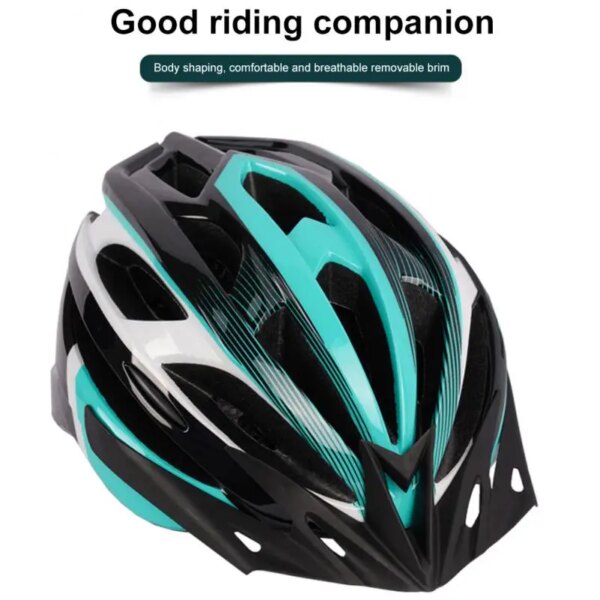 Casco con luz trasera LED para mujer y hombre, bicicleta de montaña con visera desmontable, casco de ciclismo de montaña ligero y ventilado