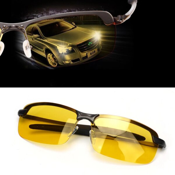 Gafas de conducción de visión nocturna de alta gama, gafas polarizadas, peso ligero, protección UV400, gafas de conducción, accesorios para coche