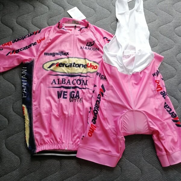 Mangas cortadas con láser de alta calidad, conjunto de Jersey de Ciclismo rosa Marco Pantani, Ropa de Ciclismo MTB, Maillot de bicicleta, conjunto corto de Gel