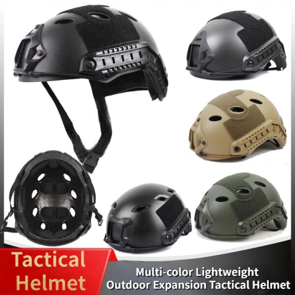 Casco táctico de juego de guerra de Paintball protector de alta calidad casco táctico RÁPIDO Airsoft del ejército con gafas protectoras ligeras