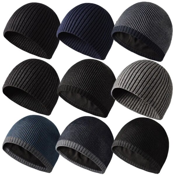 Gorros tejidos de alta calidad para hombre y mujer, gorros lisos y nuevos, gorros cálidos, gorros para mujer, gorros de invierno y otoño para esquiar y pescar