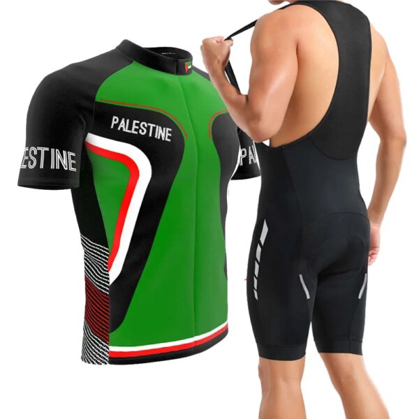 Conjunto de Jersey de ciclismo clásico de Palestina para hombre, ropa transpirable para equipo de carreras deporte, bicicleta de carretera, verano