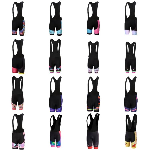 Gran oferta 2020 MILOTO, pantalones cortos con pechera para ciclismo para mujer, verano Coolmax 5D Gel Pad, medias para bicicleta MTB bretelle ciclismo homem шорты женские