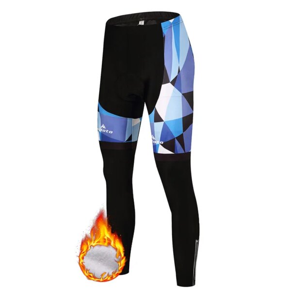 Gran oferta MILOTO 2020 nuevo Pro invierno pantalones de Ciclismo de lana Coolmax 5D almohadillas de Gel medias para bicicleta mantener caliente mtb pantalones Ciclismo