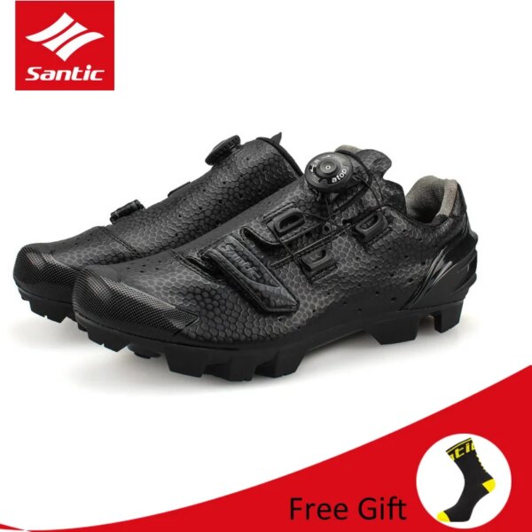 Zapatos de Ciclismo Santic para hombre, zapatillas de Ciclismo profesionales con autosujeción para montar en bicicleta de montaña, Zapatillas Sapatilha Ciclismo