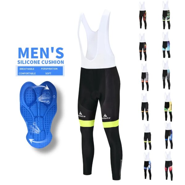 Caliente nueva primavera otoño pantalones con tirantes de ciclismo 5D almohadillas de Gel a prueba de golpes medias de ciclismo pantalones MTB pantalones de bicicleta de descenso pantalones de ciclismo