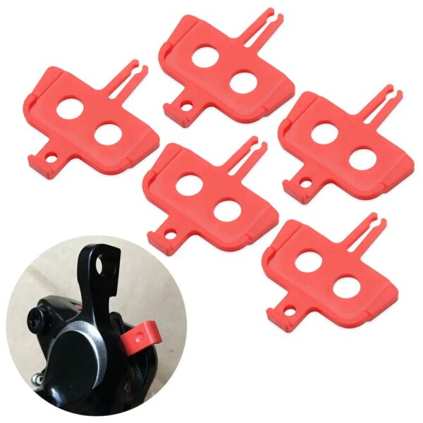 Pastillas de freno de disco hidráulico, espaciador de piezas de bicicleta de montaña, plástico rojo de alta calidad, accesorios de frenos de disco