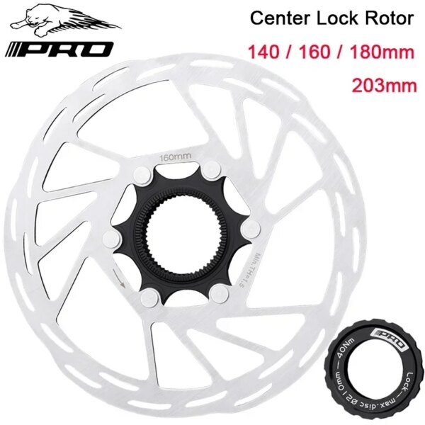 IIIPRO Centerlock Rotor MTB bicicleta de carretera disipación de calor disco de refrigeración bloqueo central 140/160/180/ 203mm Rotor de freno de disco bloqueo central