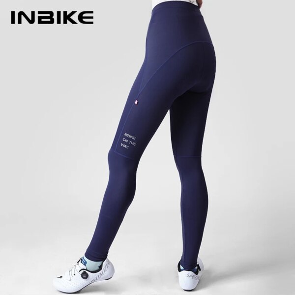 INBIKE 2024 pantalones de ciclismo para mujer, mallas largas acolchadas para bicicleta, mallas para montar con bolsillos, pantalones para ciclismo de montaña MTB, accesorios