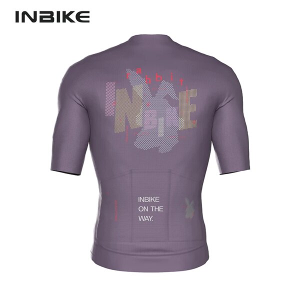 INBIKE Camiseta de ciclismo de manga corta para hombre, camiseta de verano para bicicleta de carretera, camiseta de equitación de montaña MTB, transpirable con 3 bolsillos de secado rápido