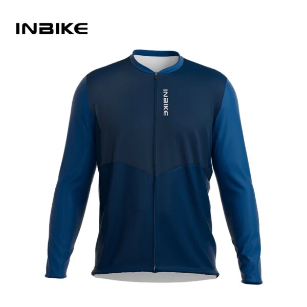 INBIKE-Camiseta de manga larga para ciclismo para hombre, camisetas anchas de talla grande para bicicleta de montaña y carretera, ropa para montar en bicicleta de montaña y carretera