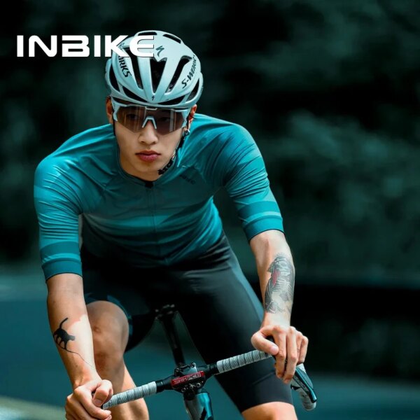 INBIKE, camiseta de ciclismo para bicicleta de carretera, camiseta de manga corta para hombre, camiseta de bicicleta de primavera y verano para hombre, ropa deportiva para bicicleta de montaña