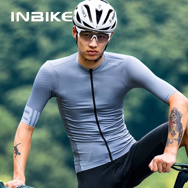 INBIKE, Jersey de manga corta para bicicleta, Jersey de Ciclismo de Carretera de verano para hombre, ropa deportiva para hombre MTB, ropa deportiva para bicicleta de montaña, ropa masculina