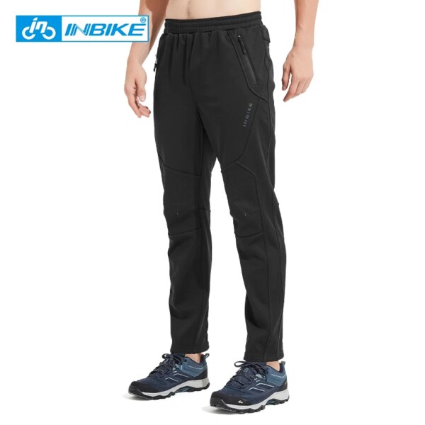 INBIKE pantalones térmicos de invierno para ciclismo, pantalones de lana para hombre para correr, pantalones impermeables para deportes al aire libre, pantalones para bicicleta MTB WP701