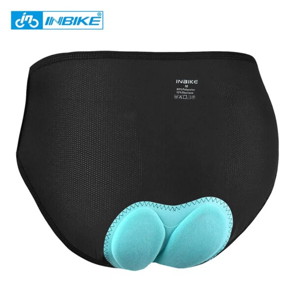 INBIKE-ropa interior de ciclismo para mujer, pantalones cortos para bicicleta de montaña, calzoncillos deportivos para ciclismo, calzoncillos triangulares, transpirables, acolchados de Gel 3D