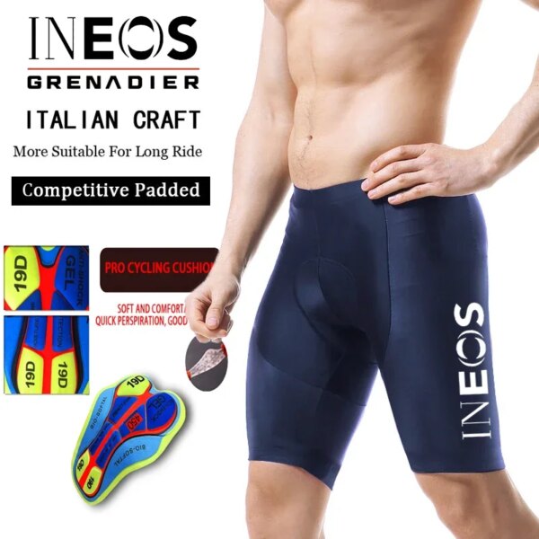 INEOS-Pechera corta para ciclismo para hombre, pantalones cortos de Lycra para hombre, pantalones cortos de Gel para verano, Bretelles Pns, Maillot para bicicleta, equipo deportivo