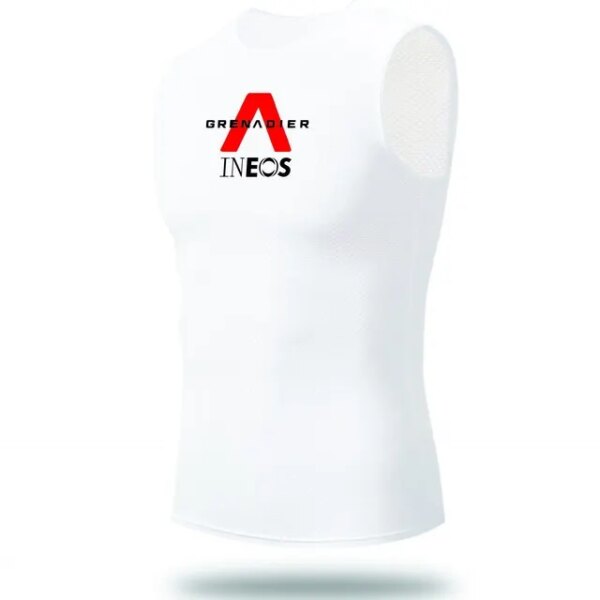 INEOS GRENADIER TEAM Blanco SÓLO CAPA BASE SIN MANGAS ROPA INTERIOR DE MALLA CHALECO JERSEY DE CICLISMO DESGASTE DE CICLISMO TAMAÑO XS-4XL